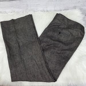 Anne Klein Women's Checkered Straight Leg Stretch Dress Pants - Taupe